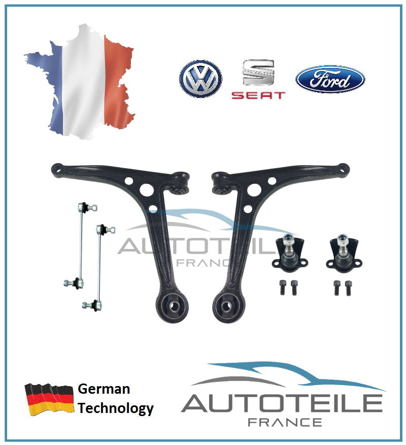 Kit de suspension avant 6 pièces VW Sharan (7M), Ford Galaxy (WGR), Seat Alhambra (7V8,7V9)